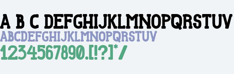 Retro slab serif