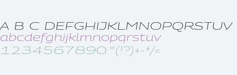 Georama Extra Expanded ExtraLight Italic