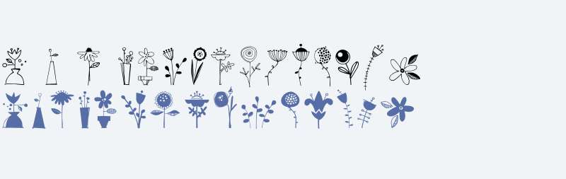 Flower Doodles W95 Regular