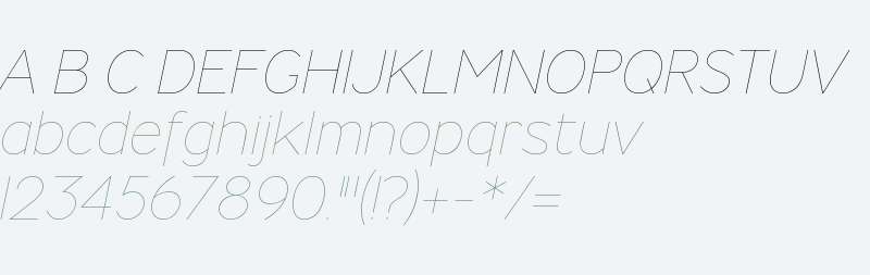 Ministry W00 Thin Italic