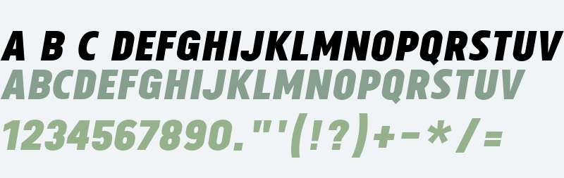 Tolyer No.1 Bold Italic
