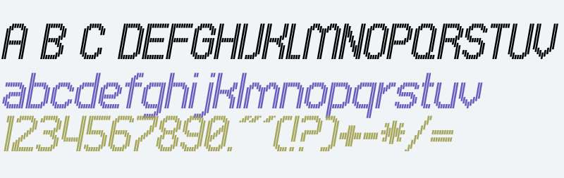 UNDAVertical Fine Italic W00