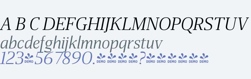 FSP DEMO - Miragem Book Italic