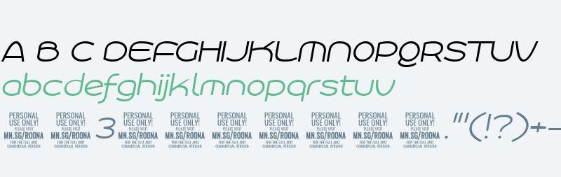 Roona Sans Light PERSONAL Italic