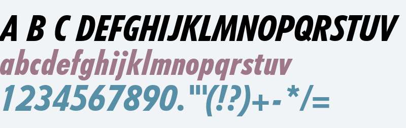 Tempo Heavy Condensed Italic