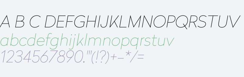 Radikal W01 UltraThin Italic