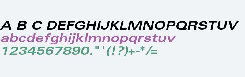 Univers LT W05 63 Bold Ext Obl