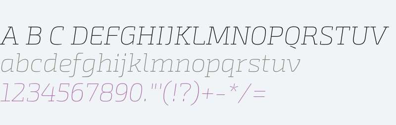 Exo Slab W00 Thin Italic