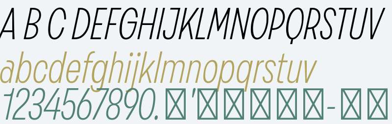 Komplekt 030 Light Italic TRIAL