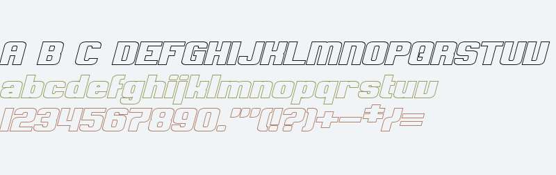 Clark Hollow Bold Italic