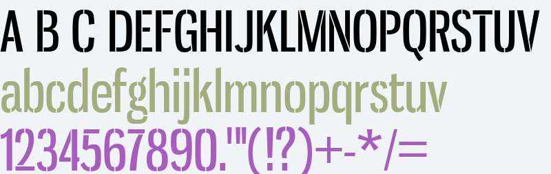 Gnuolane Stencil W00 Regular