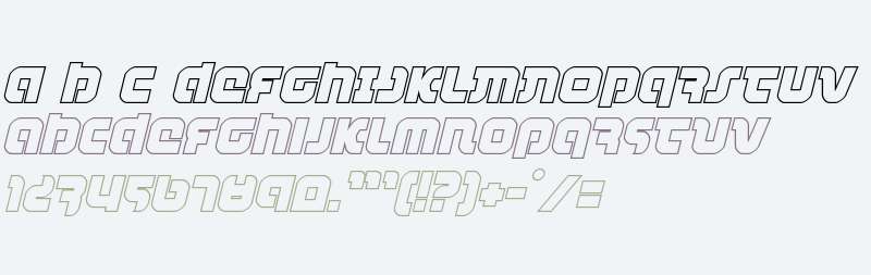 Combat Droid Outline Italic