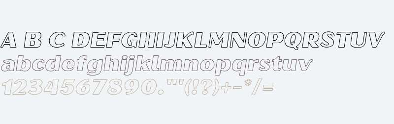 Oilvare Outline Italic