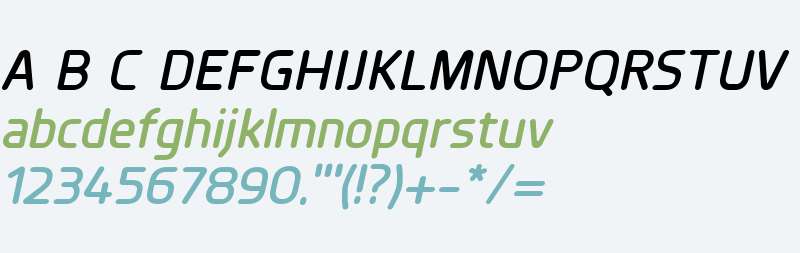 Planer W00 DemiBold Italic