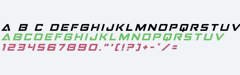 Strike Fighter Title Italic