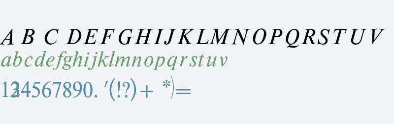 Times New Roman* MONOTYPE Math 2 Italic