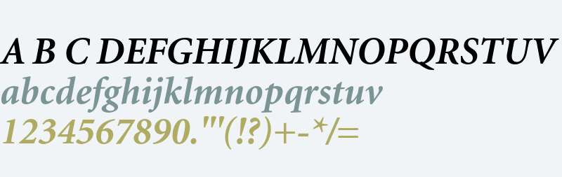 Minion Cyrillic Bold Italic