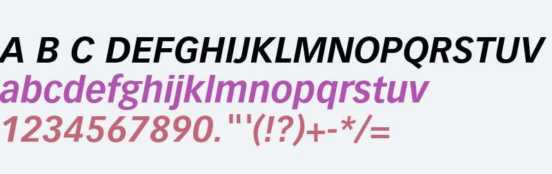 Vectora LT Std 76 Bold Italic