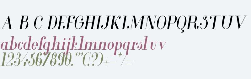 Glamor Condensed Italic