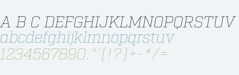 Factoria W00 Thin Italic