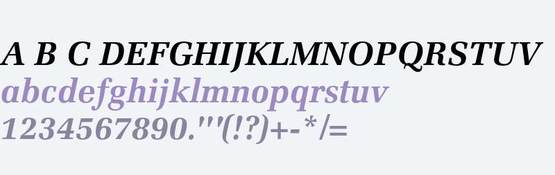 Melior Bold Italic