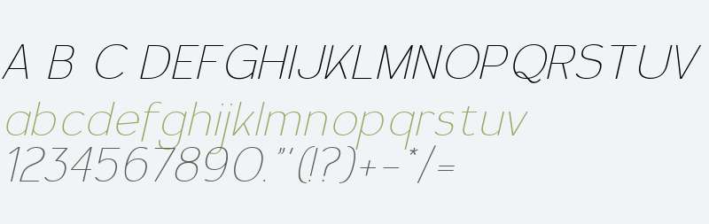 Calvin-UltralightItalic