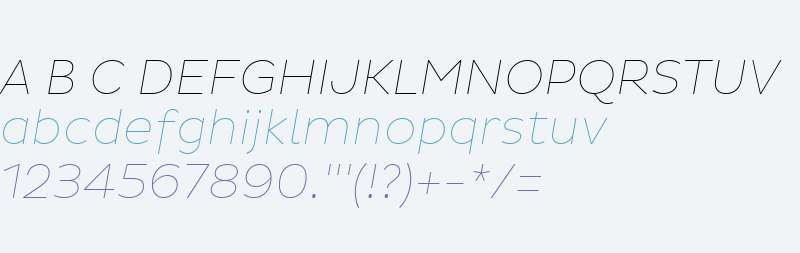 Pluto Sans W01 Thin Italic