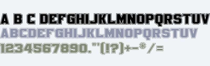 Golden Varsity Outline