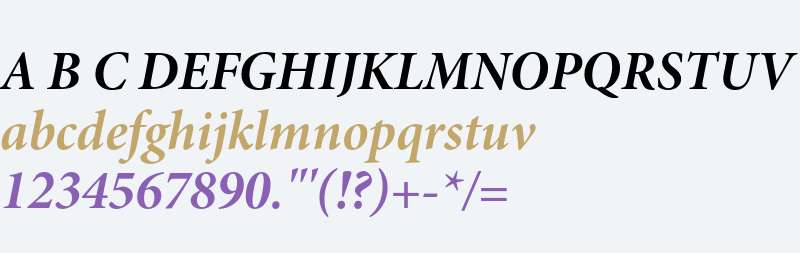 Minion Pro Bold Italic Subhead