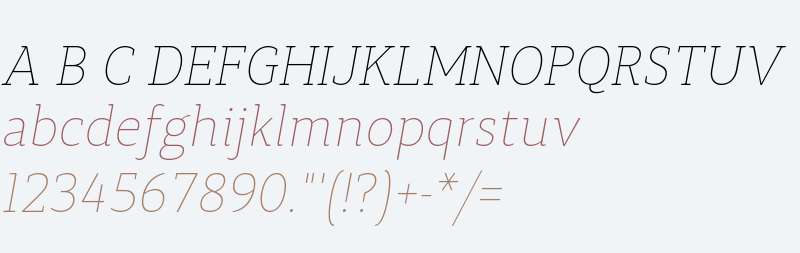 Synerga W03 Thin Italic