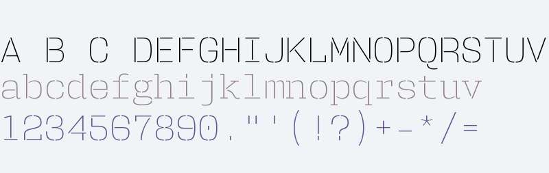 User Stencil W00 ExtraLight