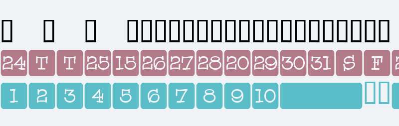 CalendarFont W95 Three
