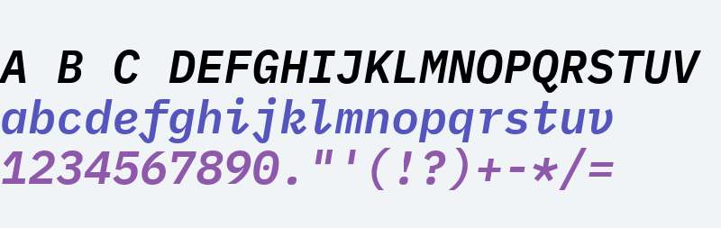 IBM Plex Mono SemiBold Italic