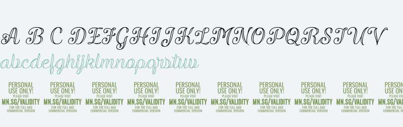 Validity Script PERSONAL USE Italic