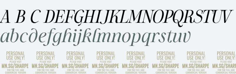 Sharpe PERSONAL Light Italic