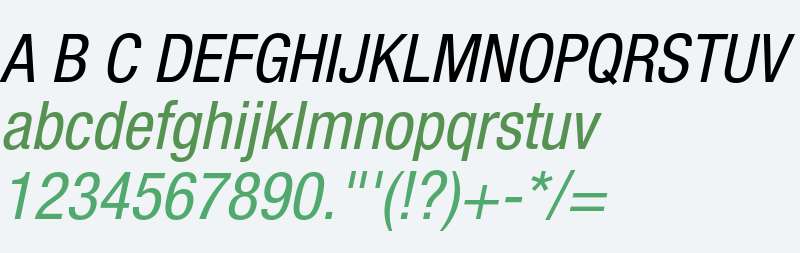 Helvetica Neue LT W06 57 CnObl