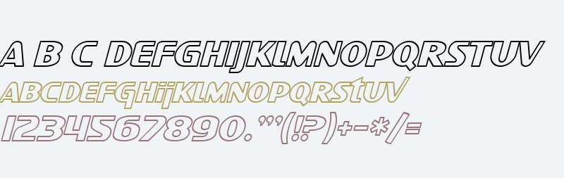 SF Intellivised Outline Italic V2 V2