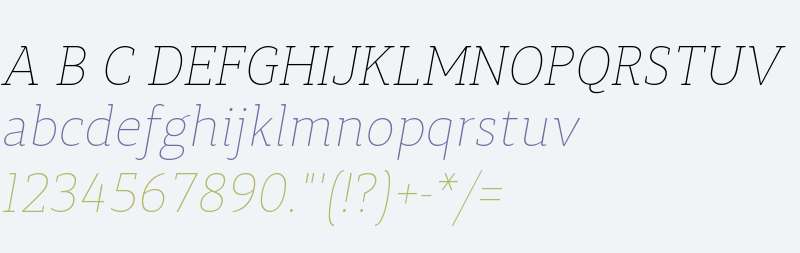 Synerga W01 Thin Italic