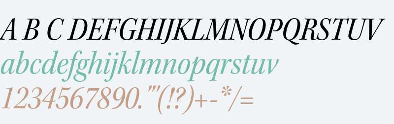 Kepler Std Semicondensed Italic Subhead