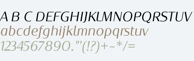 OblikClassic W01 LightItalic