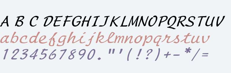 Manuscript Wide Italic