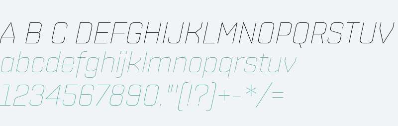 Shentox W04 Thin Italic