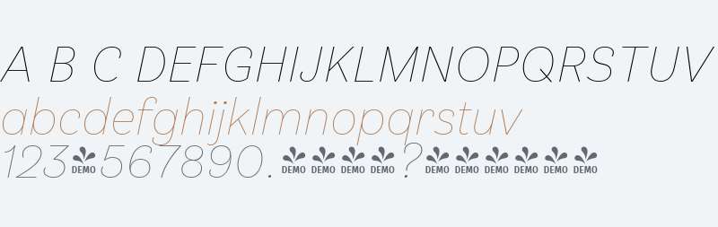 FSP DEMO - Klainy Thin Italic