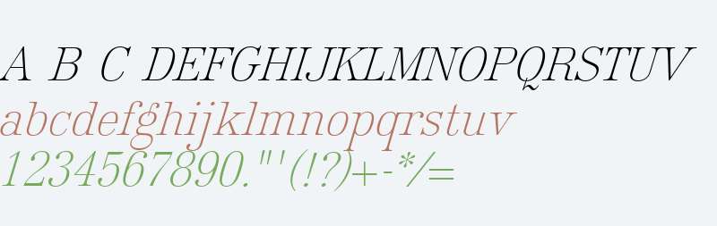 Roemisch W01 Light Italic