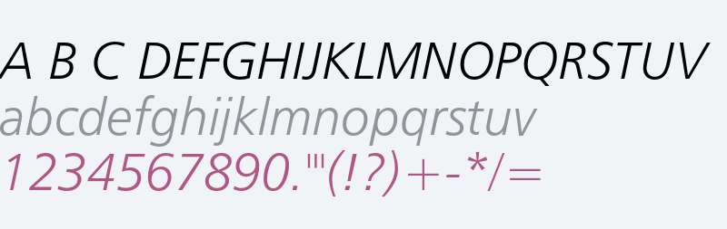 Humanist 777 Light Italic