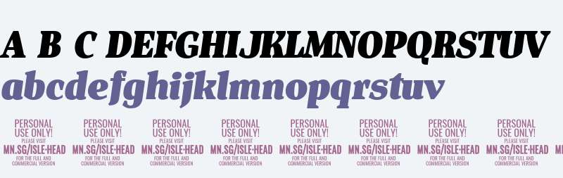 Isle Headline PERSONAL USE Black Italic