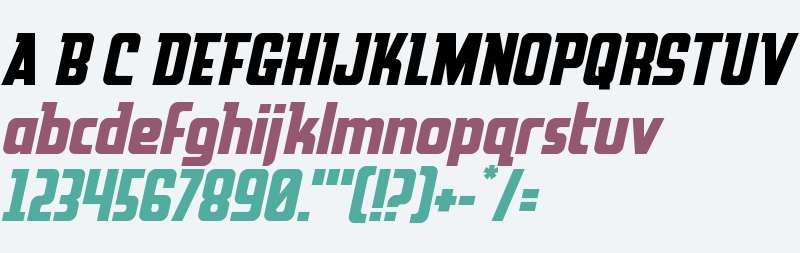 Upper Punch Expanded Italic