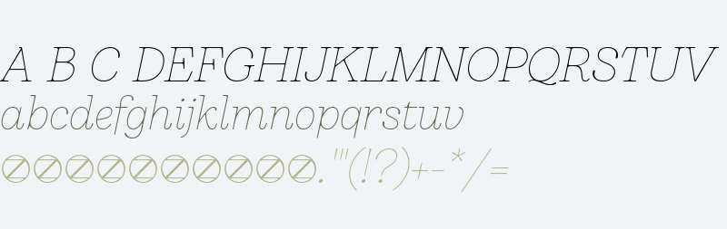 Bogart Trial Thin Italic