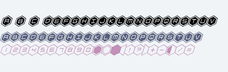 HEX:gon Staggered 2 Italic