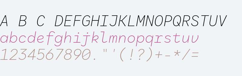 Antikor Mono ExtraLight Italic